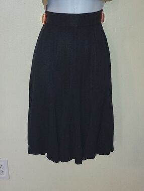 Elegant Black A-Line Skirt with Clean Waistband
